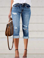 Blue Casual Solid Plain Jeans