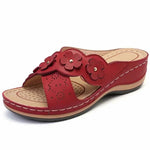 Womens Floral Wedge Sandals