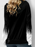 Casual Abstract Zipper V Neck Hoodie
