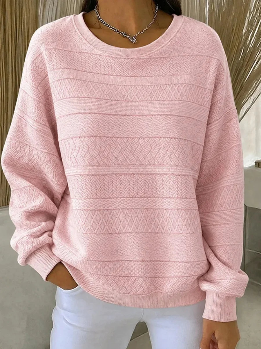 Casual Abstract Crew Neck Long Sleeve Sweatshirt