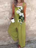 Floral Print Modern Strap Sleeveless Jumpsuit