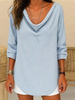 Breezy Striped Print Long Sleeve Top