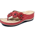 Women's Floral Toe-Post Sandals