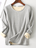 Thicken Velvet Super Soft Long Sleeve Warm Blouse