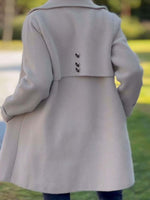 Solid Color Lapel Woolen Jacket