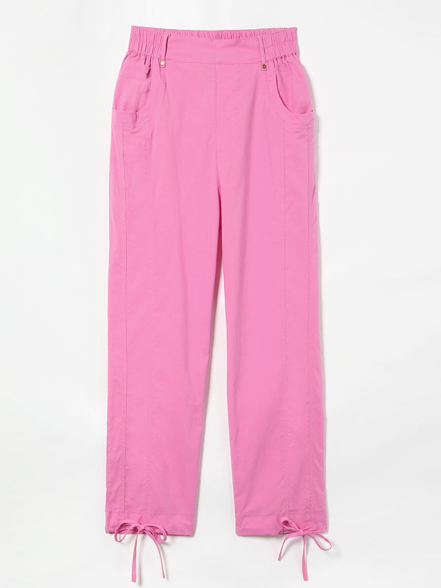 Casual Solid Color Summer Pants With Pockets