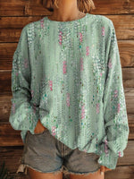Fresh Round Neck Long Sleeve Top