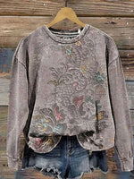 Vintage Floral Print Sweatshirt