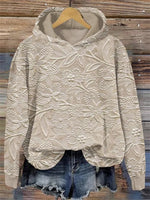 Casual Floral Printed Long Sleeve Casual Hoodie