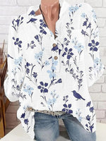 Casual V-Neck Long Sleeve Top