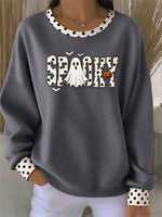 Casual Text Letters Crew Neck Long Sleeve Sweatshirt