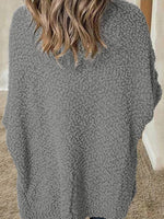 Grey Long Sleeve Round Neck Sweater
