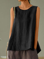 Solid Color Sleeveless Top