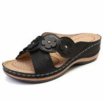 Womens Floral Wedge Sandals
