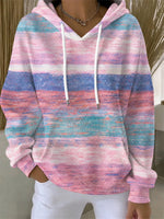 Casual Abstract Long Sleeve Hoodie