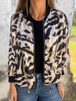 Brown Round Neck Long Sleeve Coat