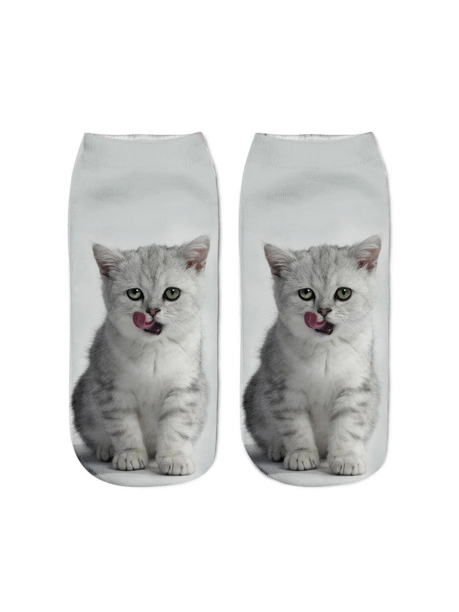 Creative Cat Print Socks