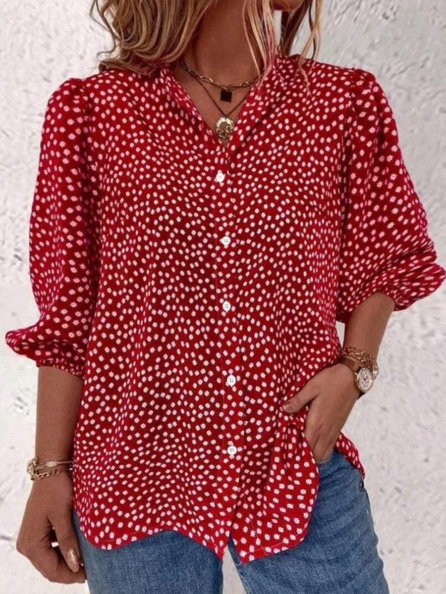 Women Casual Polka Dots Blouse