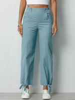 Casual Solid Color Summer Pants With Pockets