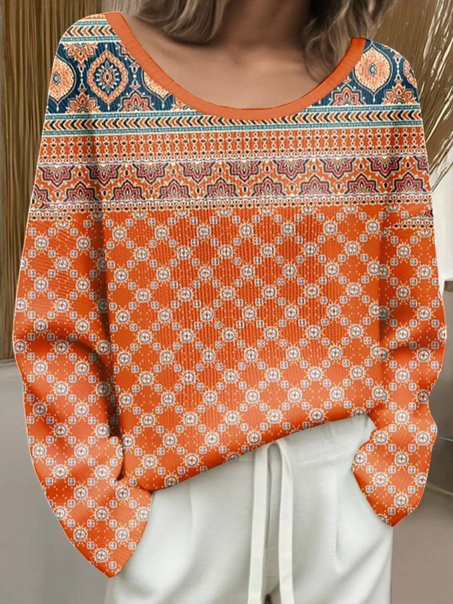 Popular Round Neck Long Sleeve Top