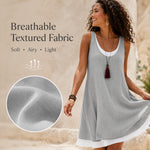 Women 2-in-1 Linen Sleeveless Pocket Summer Dress