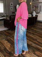 Leopard Print Casual Wide-Leg Pants