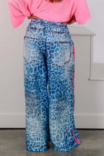 Leopard Print Casual Wide-Leg Pants