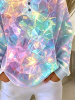 Casual Abstract Crew Neck Long Sleeve Sweatshirt