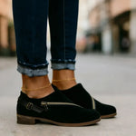 Women's Casual Retro Round-Toe Low-Heel Zipper Boots