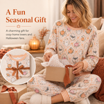 Women’s Halloween Pumpkin & Ghost Pajama Set