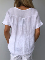 Summer Solid Short Sleeves Casual Tops