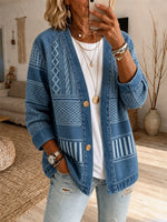 Casual Printing Abstract Graphic Long Sleeve Jacket