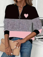 Vintage Colour Block Long Sleeve Sweatshirt