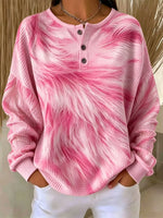 Casual Abstract Crew Neck Long Sleeve Sweatshirt