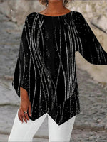 Classy Black Long Sleeve Round Neck Top
