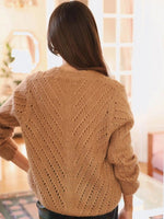Elegant Long Sleeve Plain Sweater