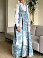 Women's Sailing Ship Landscape Decorative Patterns Casual Sleeveless Dress