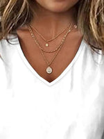 Women Casual Plain Loose V Neck T-Shirt