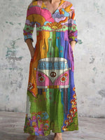 Colorful Creative Printed Dress