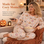 Women’s Halloween Pumpkin & Ghost Pajama Set