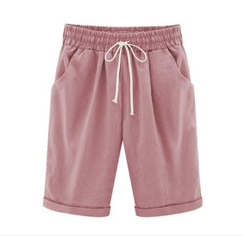Women's Casual Loose-Fit Cotton Summer Shorts with Pockets