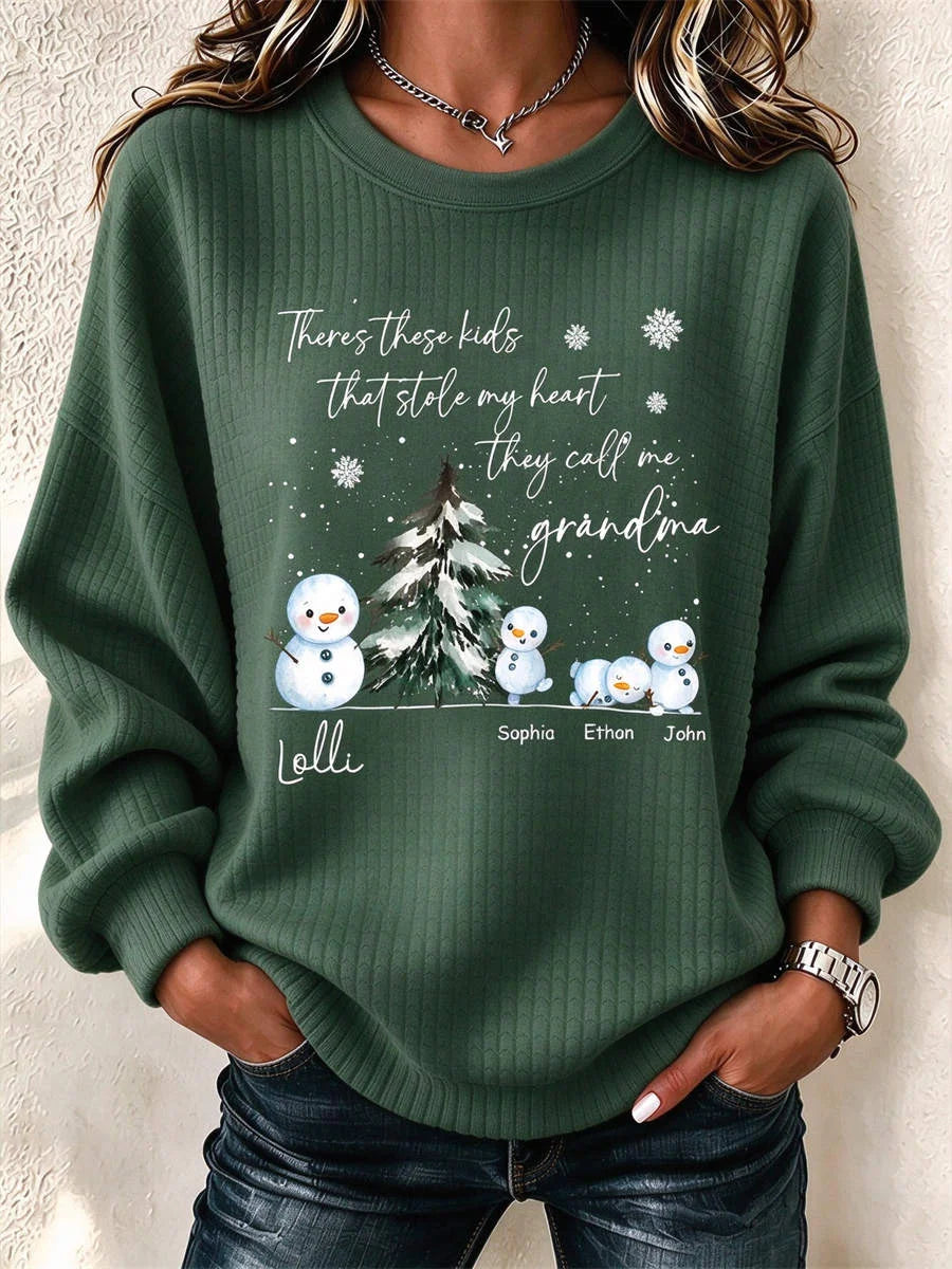 Casual Text Letters Crew Neck Long Sleeve Sweatshirt
