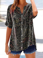 Modern Black Short Sleeve Top