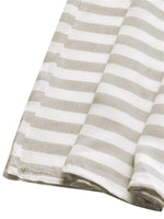 Loose Striped Crew Neck 3/4 Sleeve Maxi Dress