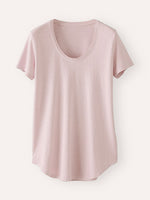 Solid Color Round Neck Casual Blouse