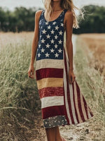 Classy Sleeveless Round Neck Midi Dress