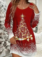 Christmas Print Casual Dress