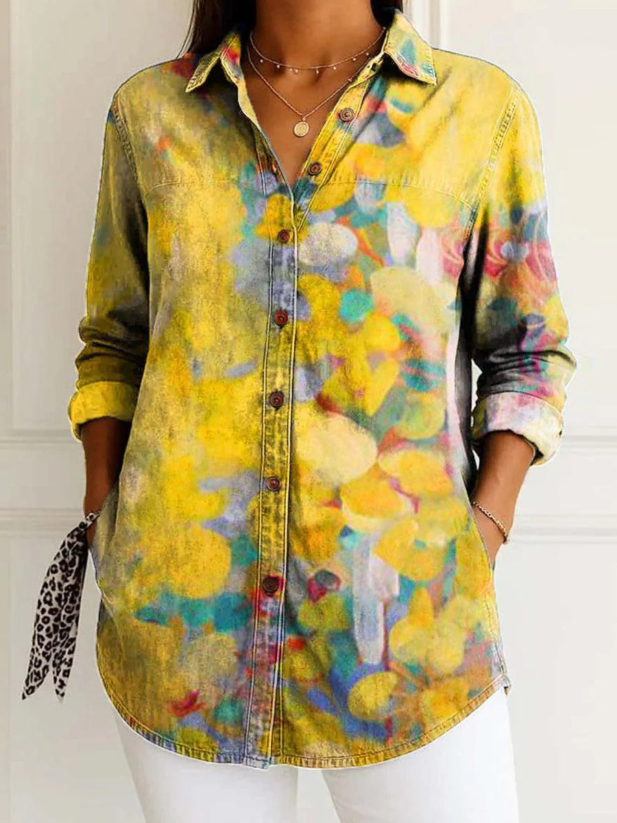 Stunning Yellow Long Sleeve Shirt