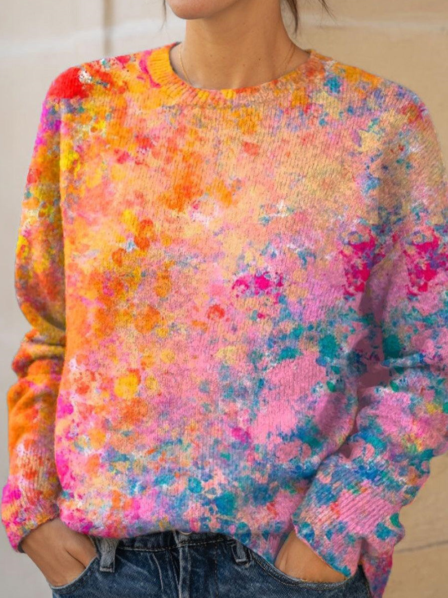 Dreamy Round Neck Long Sleeve Sweater