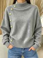 Women Plain Long Sleeve Comfy Casual Sweater